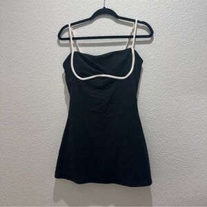 Derek Heart Black & White Contrast Trim Mini Dress Size L